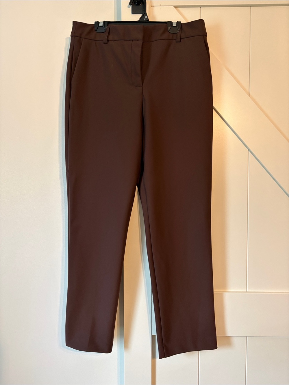 Christian Siriano Brown Straight-Leg Trousers
